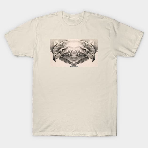 Double hawk sepia T-Shirt by CamilleRendal